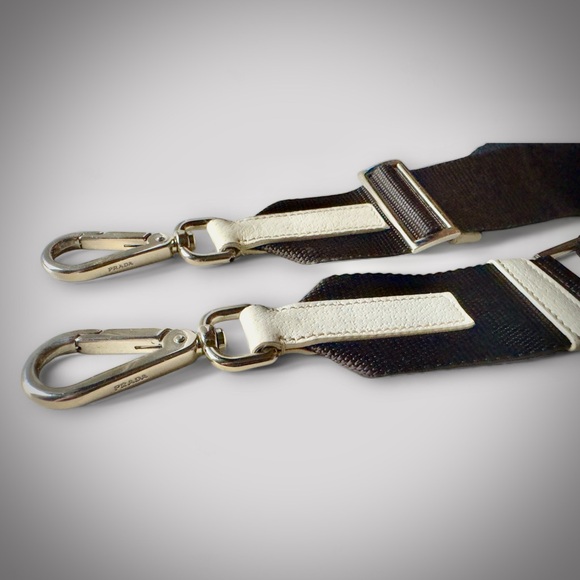 Authentic Prada Dark Brown and White Shoulder/ Crossbody Strap - Picture 4 of 6